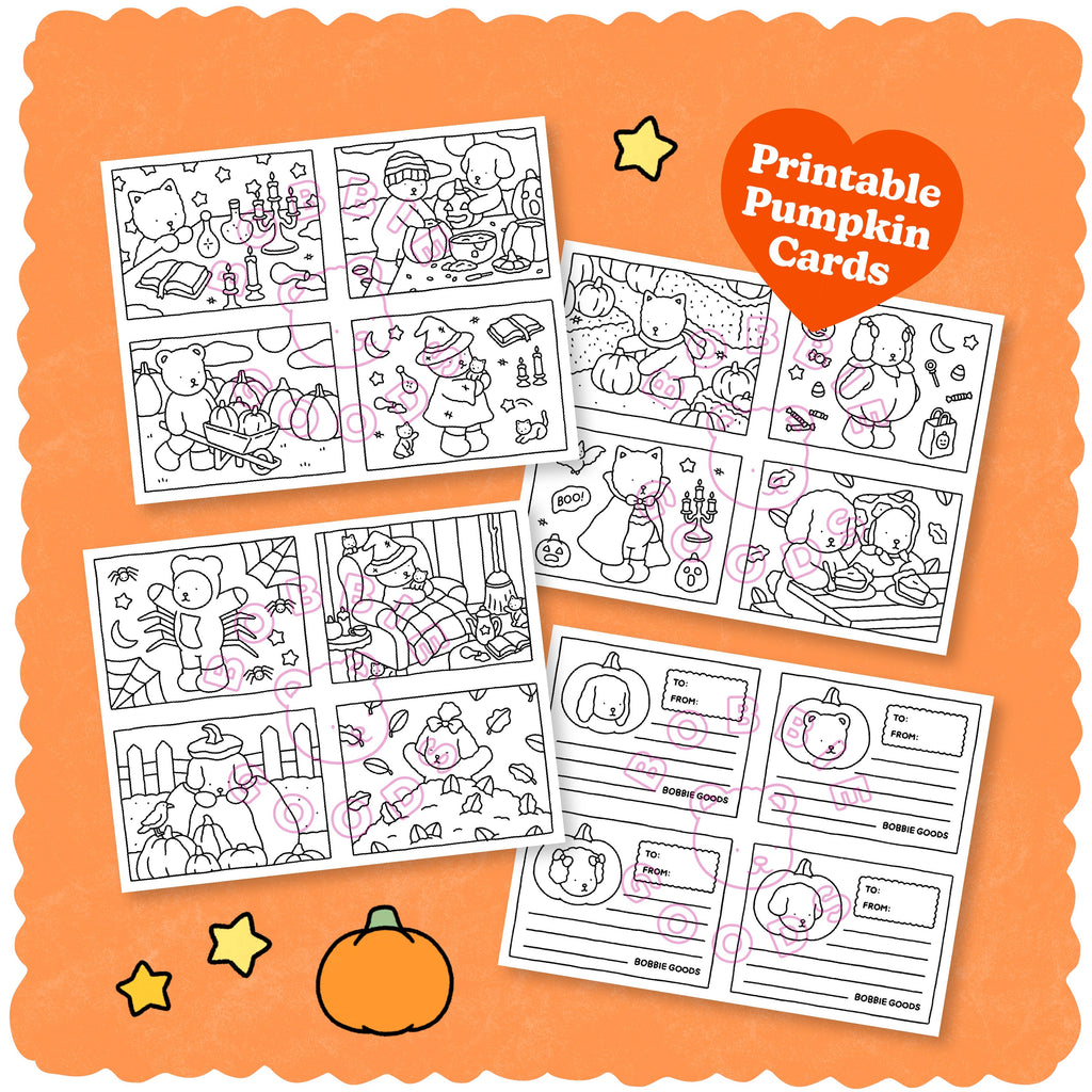 Kibakids - Digital Download • Pumpkin Coloring Grams