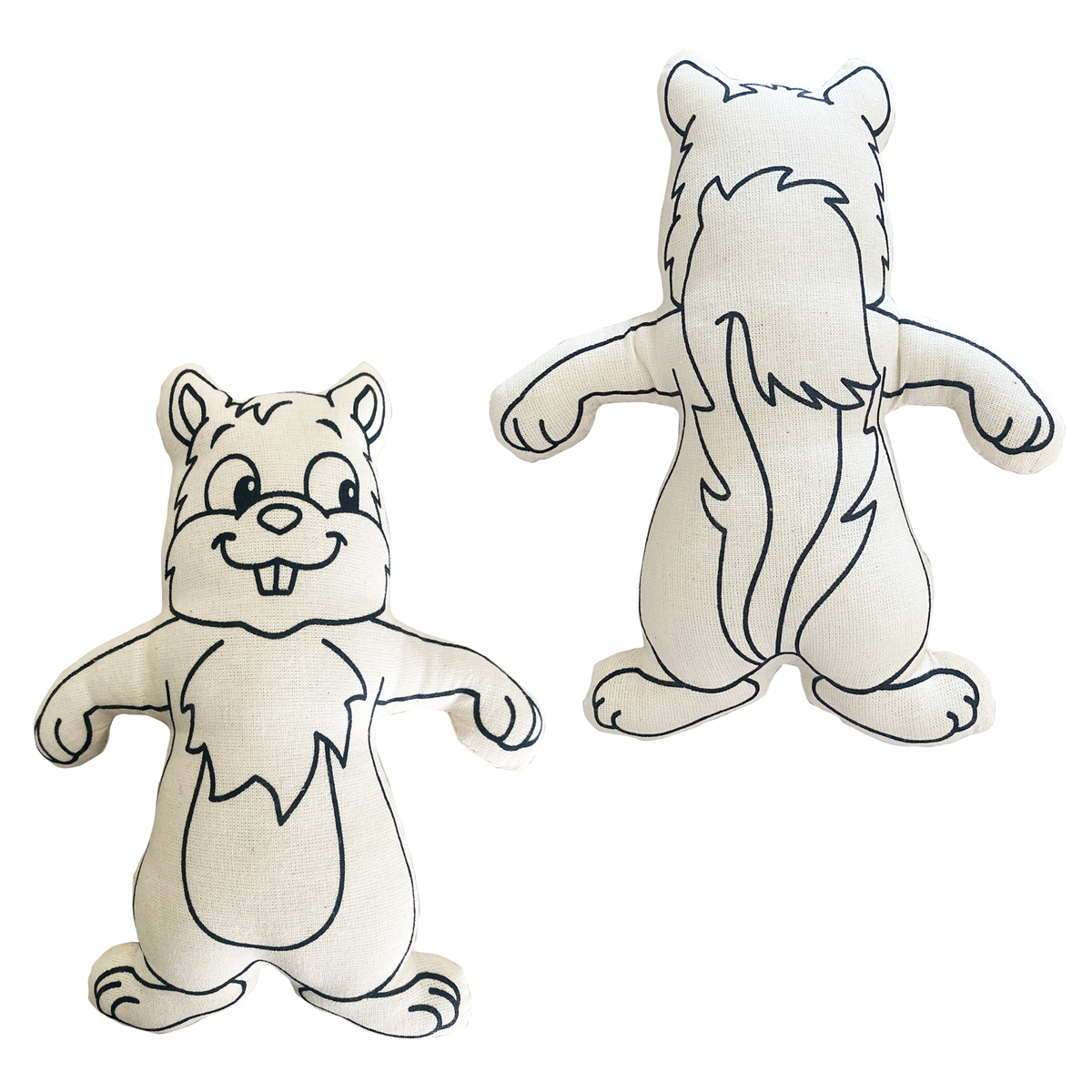 Kibakids - Squirrel with Acorn Backpack Coloring Set