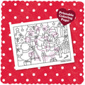 Kibakids - Digital Download • Photo With Santa Coloring Page