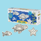 Kibakids - Sea Life Trio Coloring Set - Starfish, Turtle & Fish