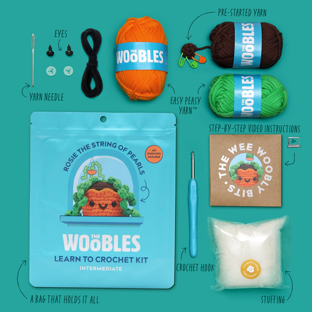 Kibakids - Rosie the String of Pearls Crochet Kit