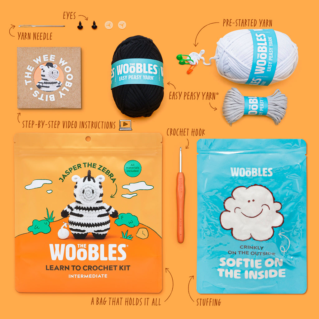 Kibakids - Jasper the Zebra Crochet Kit