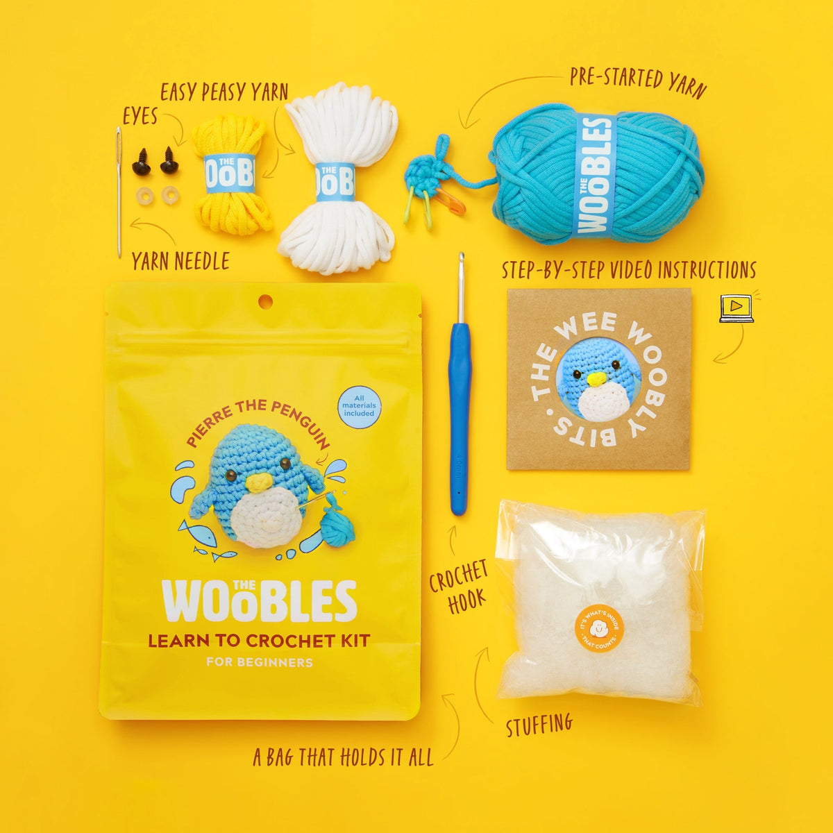 Kibakids - Pierre the Penguin Crochet Kit