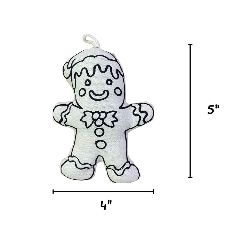 Kibakids - Gingerbread Man Christmas Ornament Coloring Set