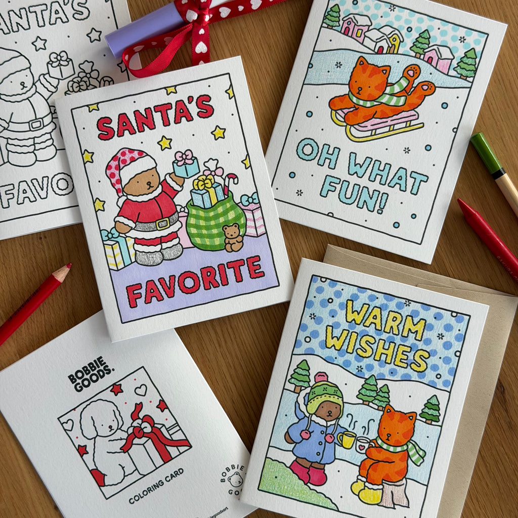 Kibakids - Oh What Fun! Coloring Card