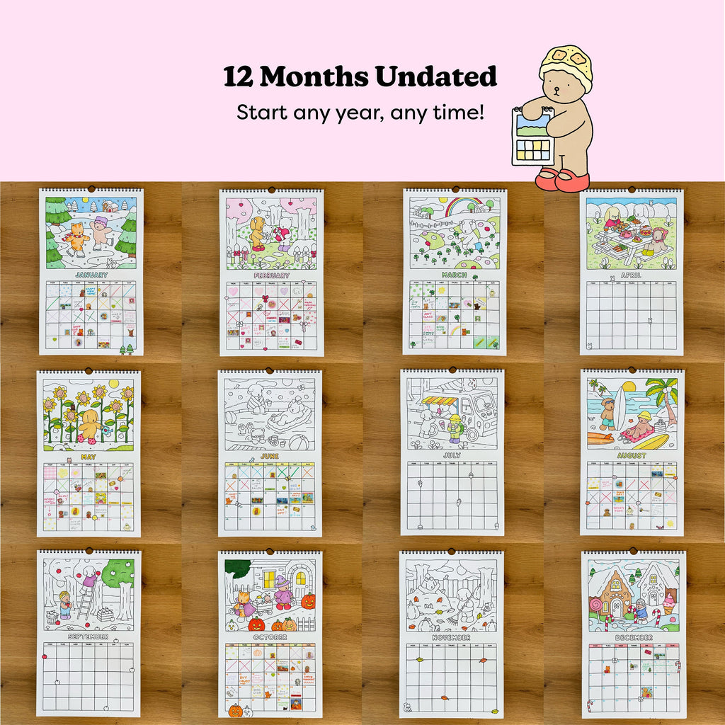 Kibakids - Coloring Calendar