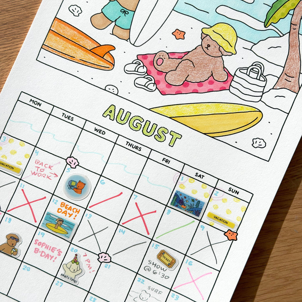 Kibakids - Coloring Calendar