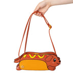 Kibakids - Kibakids Dachshund Hot Dog Crossbody Purse