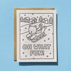 Kibakids - Oh What Fun! Coloring Card