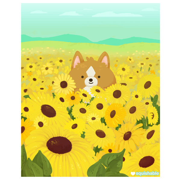 Kibakids - Sunflower Corgi Jigsaw Puzzle