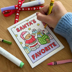 Kibakids - Santa's Favorite Coloring Card