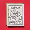Kibakids - Santa's Favorite Coloring Card