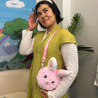 Kibakids - Kibakids Tie Dye Bunny Fuzzy Crossbody Bag