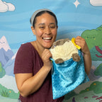 Kibakids - DIY Blue Drawstring Gift Bag - Small